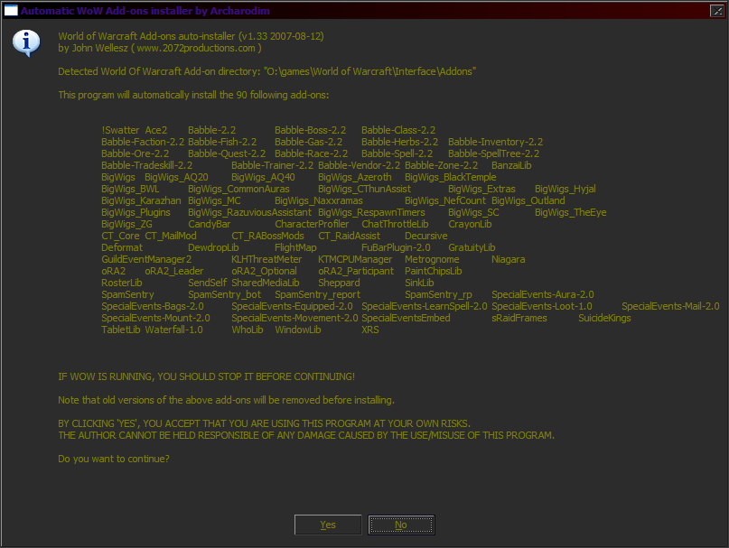 WoW Add-Ons Auto-Installer